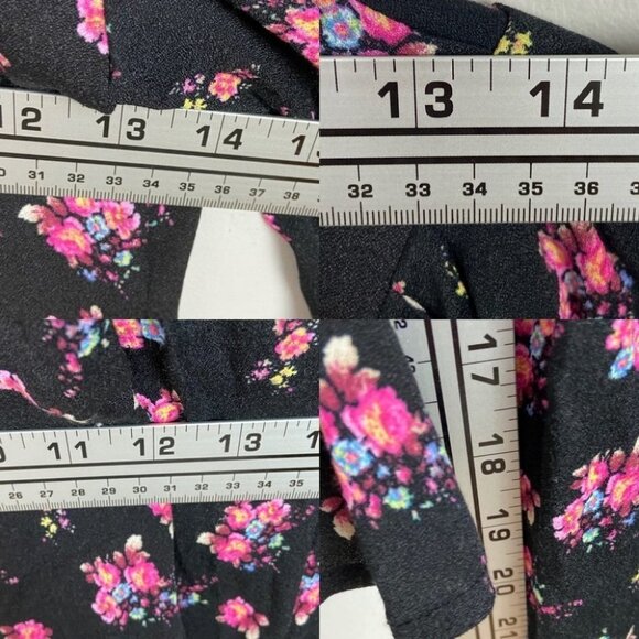 NEW AFRM Hart Floral Print Peplum Cutout Top Bohemian Nordstrom Bell Sleeve Boho - Picture 12 of 15